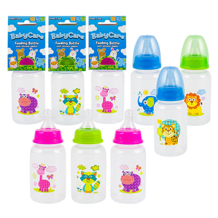 BABY BOTTLE 5OZ ROUND DECORATED
