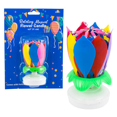 MUSICAL CANDLE ROTATING MUSICAL 4.3"