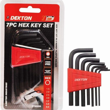 DEKTON 7 PIECE BLACK HEX KEY SET