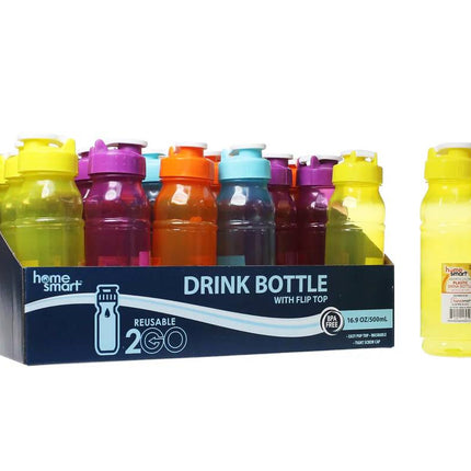 Home Smart Plastic Bottle with Flip Top 16.9oz