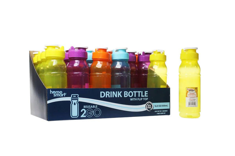 Home Smart Plastic Bottle with Flip Top 16.9oz