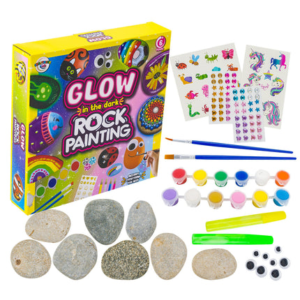 CraftMore Glow in the Dark Rock Painting Decorating Kit