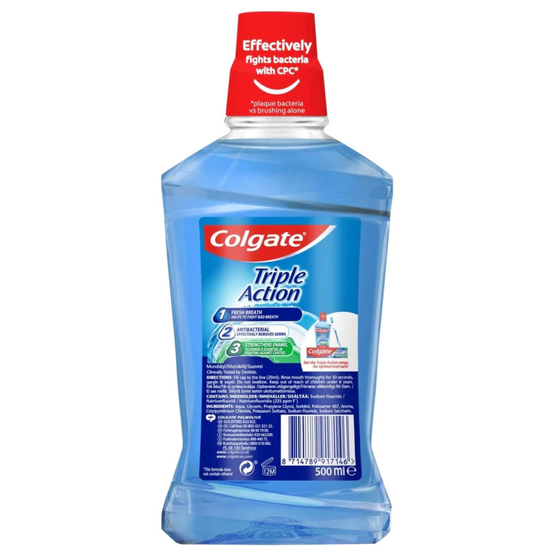 Colgate Triple Action Mouthwash 500ml