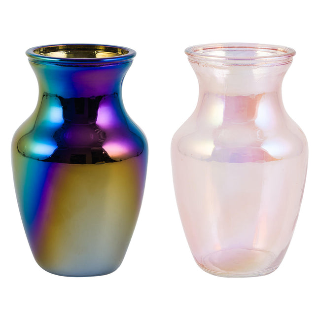 Glass Vase Iridescent 7.8"
