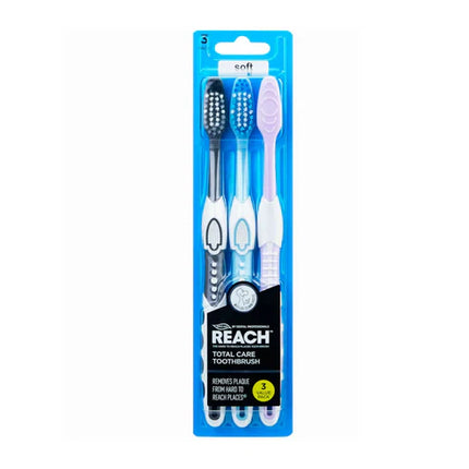 REACH LITERINE TOOTHBRUSH TOTAL CRE SOFT 3'S