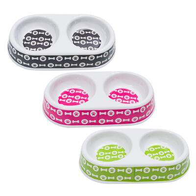 Puppy Love Melamine Bowl 2-Section Small #89068