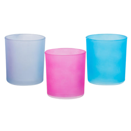 Tea Light Candle Holder Glass Frost