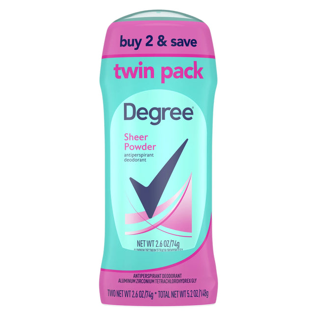 Degree Twin Pack Sheer Powder 2.6oz