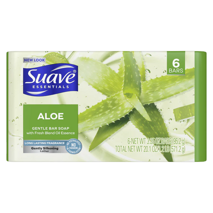 Suave Aloe Bar Soap 6pk