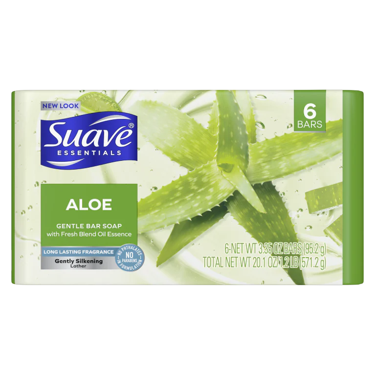 Suave Aloe Bar Soap 6pk