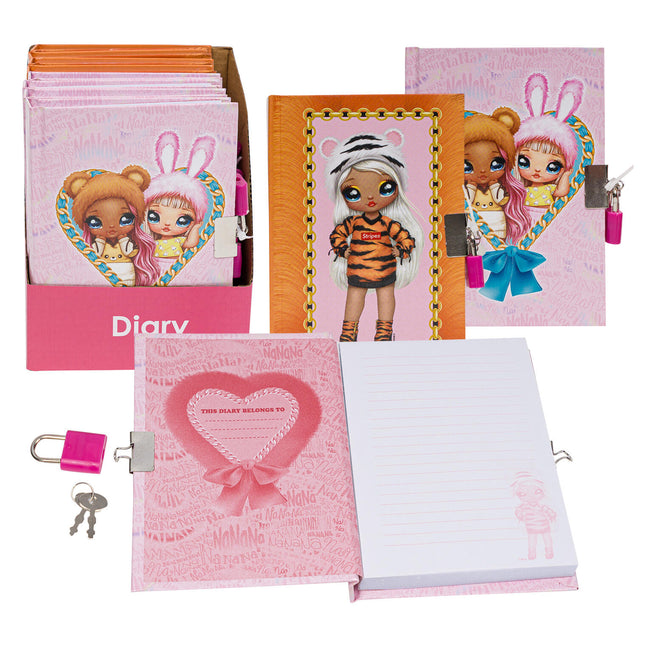 Diary with Lock 6"  NaNa 2 Asst