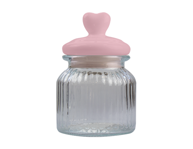 Mother's Day Heart Lid Glass Jar