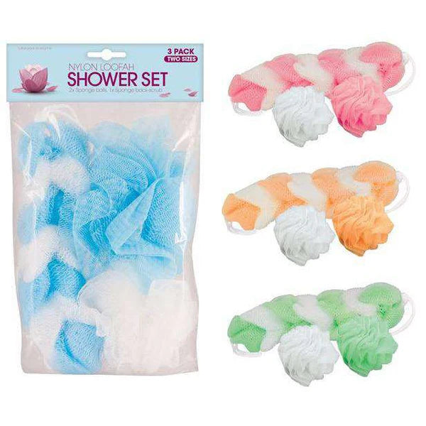 Nylon Loofah Shower Set