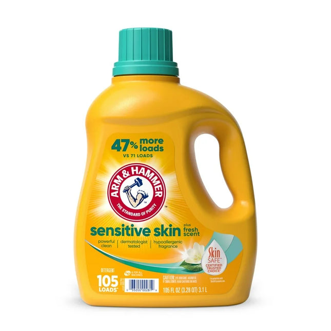 Arm & Hammer Liquid Detergent Sensitive Skin Plus Fresh Scent 33floz