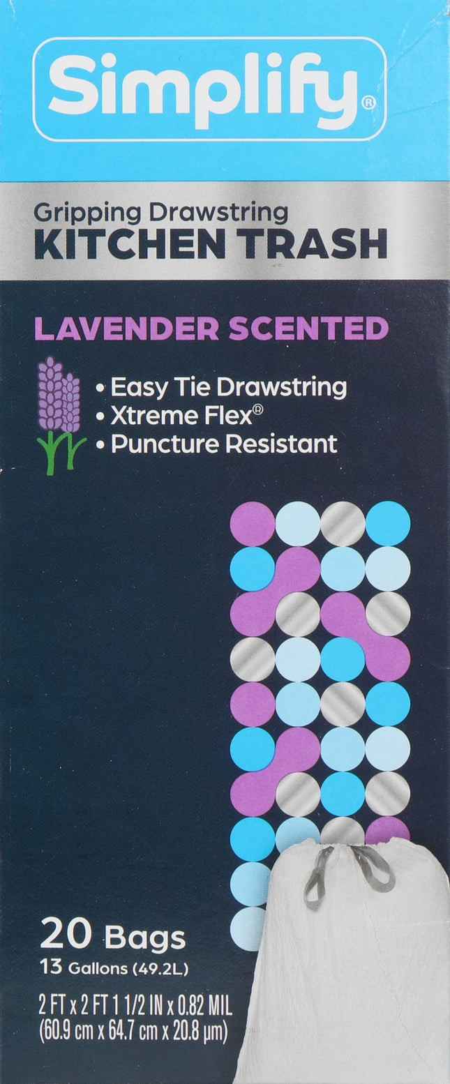 Simplify Lavender Scented Garbage Bags 20ct