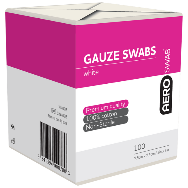 Aero Gauze Pads 7.5cm x7.5cm 100's