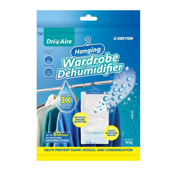 Dekton Dri Aire Hanging Wardrobe Dehumidifier 180g