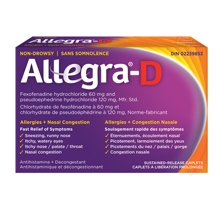 Allegra-D Non-Drowsy Caplets 10s