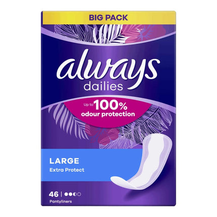 Always Dailies Panty Liners Large 46's