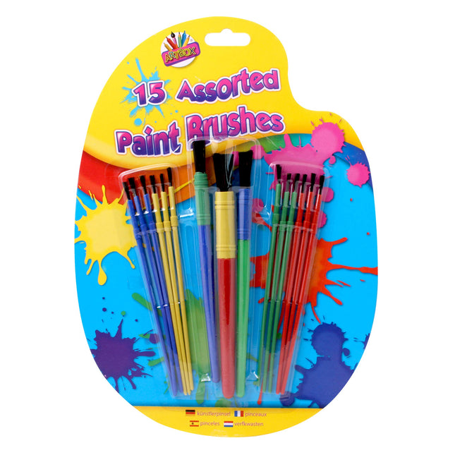 Artbox Paint Brushes Asst 15pk