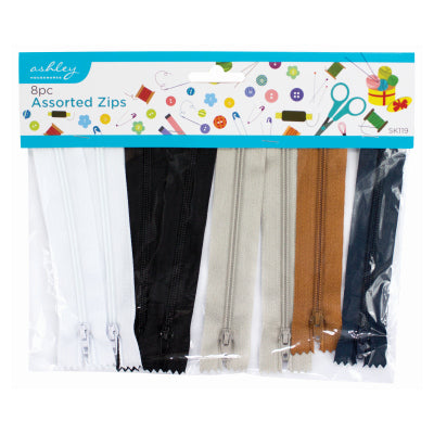 ASHLEY ZIPS ASSTS 8 PC