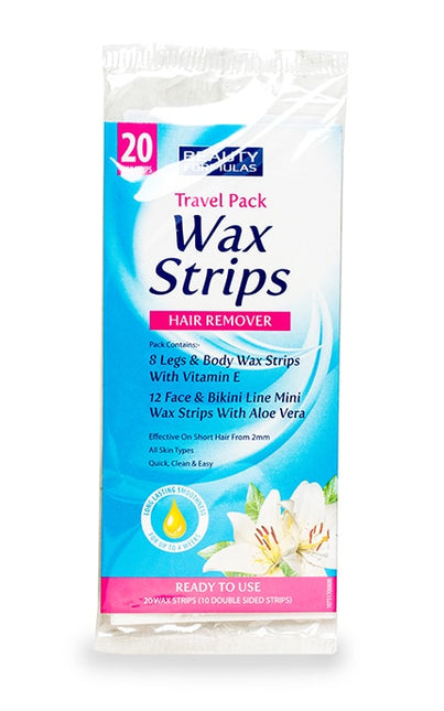 Beauty Formulas Travel Pack Wax Strips 20pk