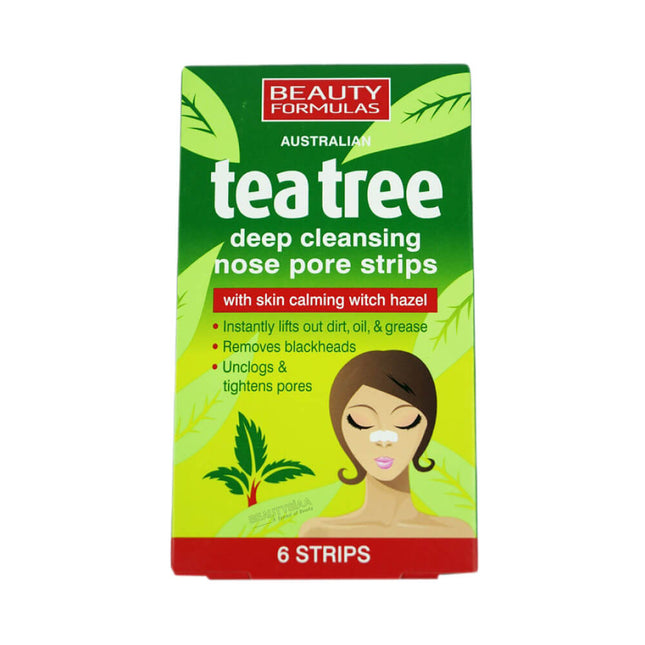 Beauty Formulas Tea Tree Deep Cleansing Nose Strips 6's