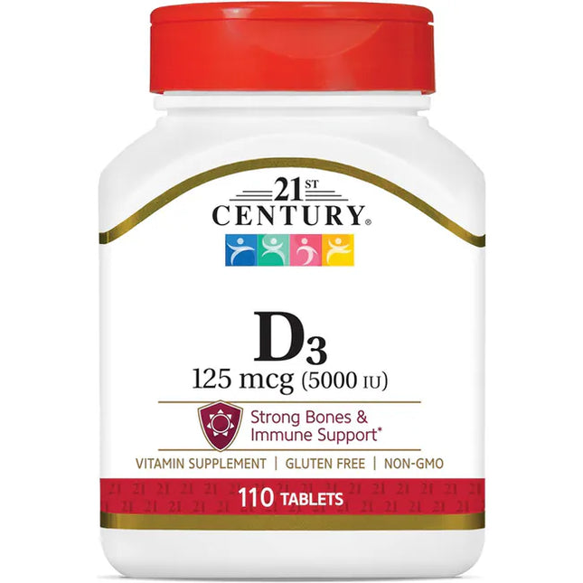 21st Century D3 125mcg  5000iu  110Tabs