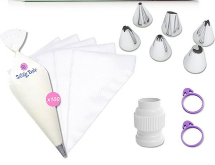 Swirly Bake Disposable Piping Bags Set 100 Bags