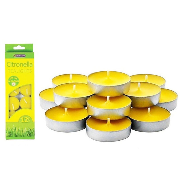 Chatsworth Citronella Tealights Candle 12pk