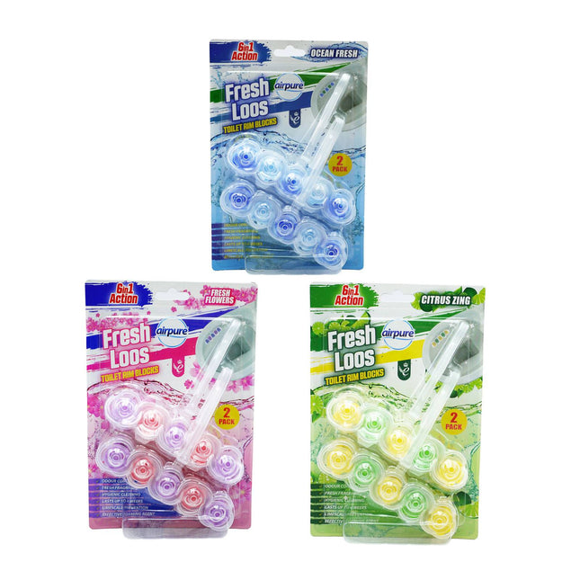 Airpure Fresh Loos Toilet Rim Blocks 6in1