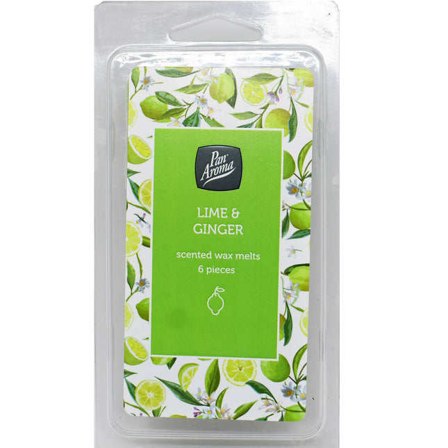 Pan Aroma Lime & Ginger Scented Wax Melts 6pc