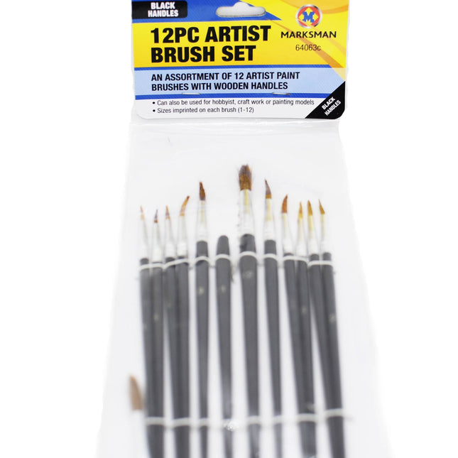 Marksman 12PC Artist Brush Set