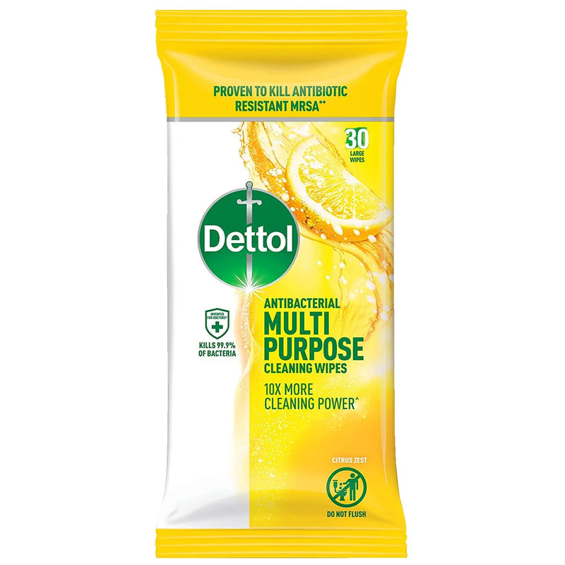 Dettol Multi-Purpose Cleaning Wipes Citrus 30's