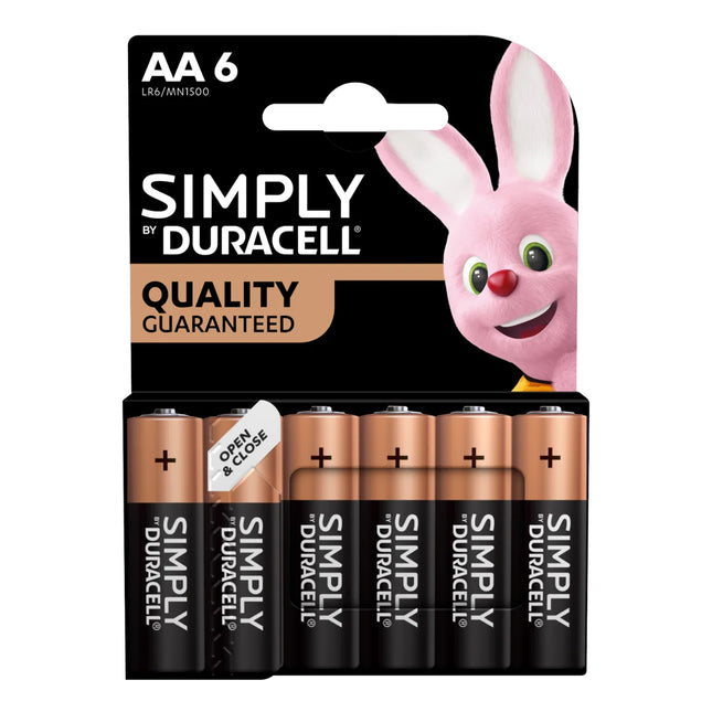 Simply Duracell Battery AA 6pk