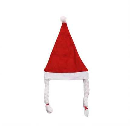 Santa Hat With Braids 16"
