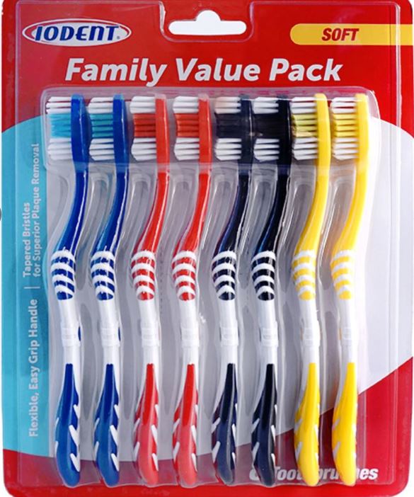 Iodent Family Value Toothbrush Soft 8pk