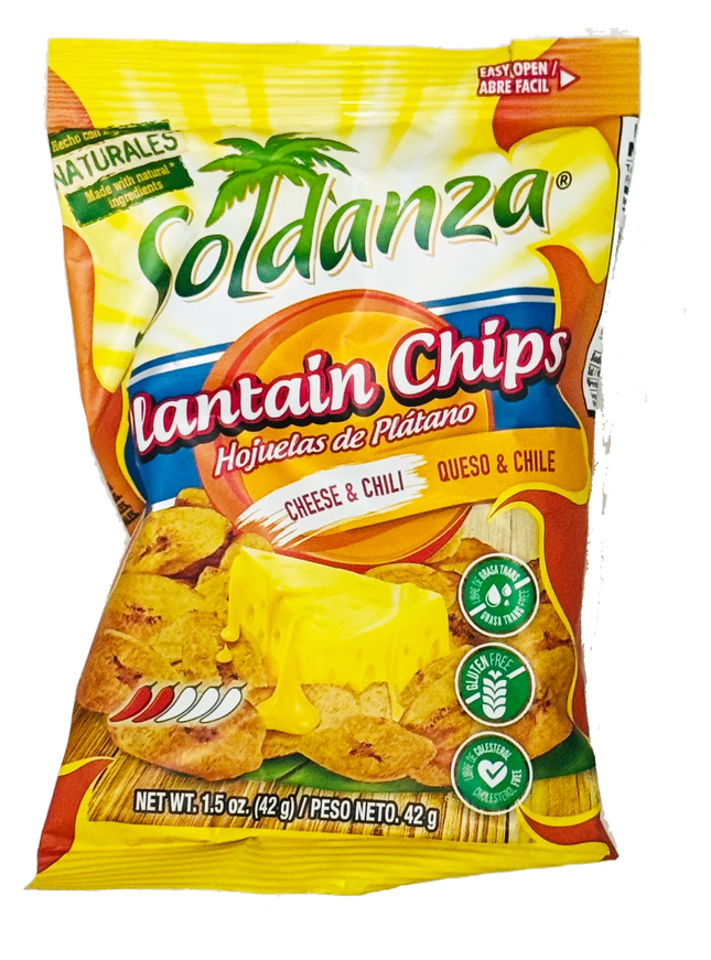 Soldanza Plantain Chips Cheese & Chili 42g