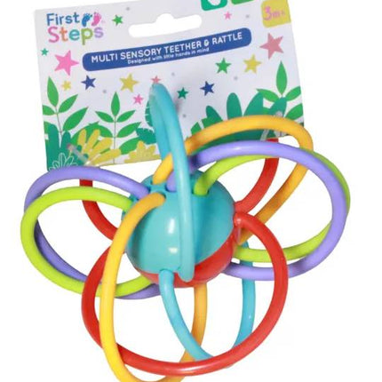 First Steps Loop Rattle Teether Toy