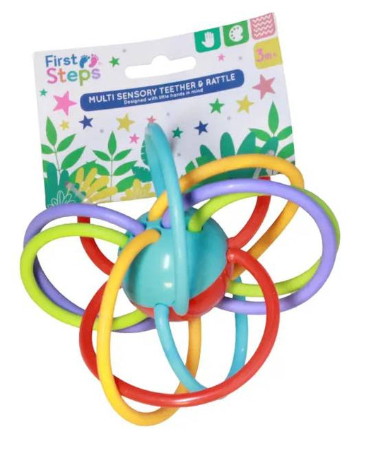 First Steps Loop Rattle Teether Toy