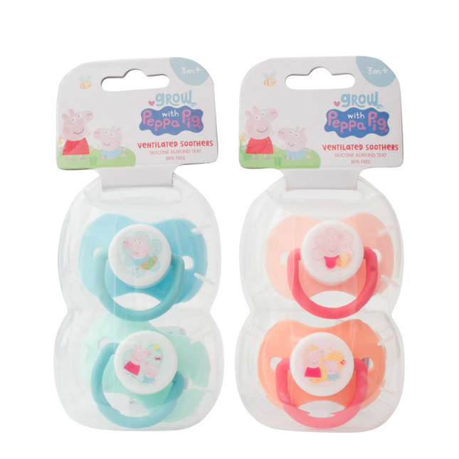 Peppa Pig Grow with Soothers Asst 2pk
