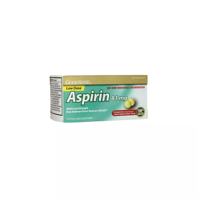 GoodSense Aspirin 81mg Low Dose Tablets 120's