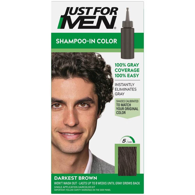 Just For Men Shampoo-In Hair Color Darkest Brown