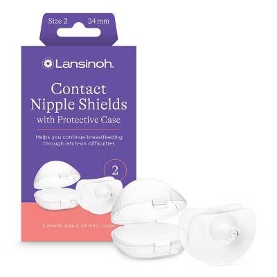 Lansinoh Contact Nipple Shield with Protective Case 2pk