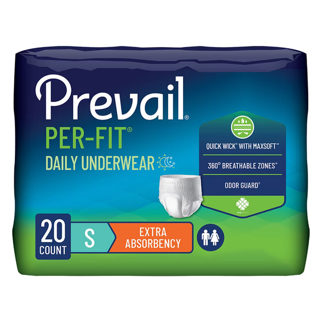 Prevail Per-Fit Daily Underwear Small 20-34in 20ct