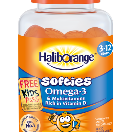 Haliborange Omega-3 & Multivitamin Softies Orange 60's