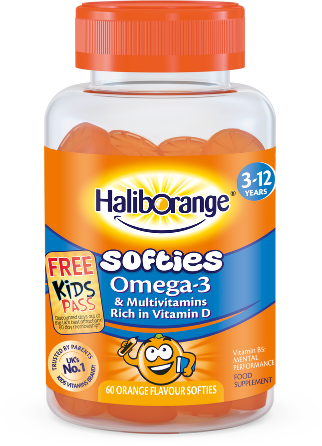 Haliborange Omega-3 & Multivitamin Softies Orange 60's