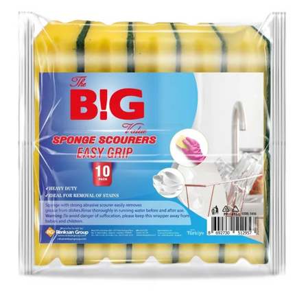 The Big Value Easygrip Scourers 10pk (Single)