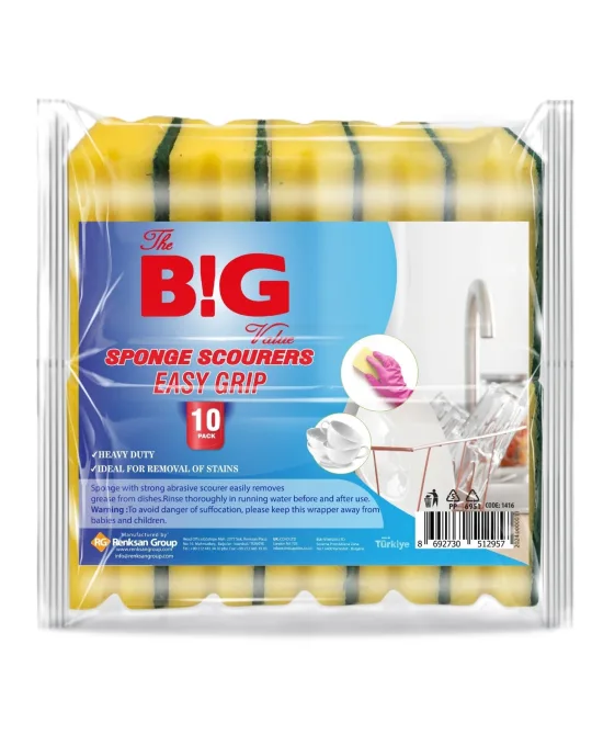The Big Value Easygrip Scourers 10pk (Single)