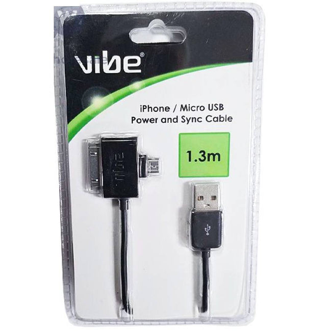 USB CHARGE AND SYNC DATA CABLE 2 IN 1 BLACK UNIVERSAL